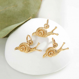 Bronze Snail Charm 14x14mm
