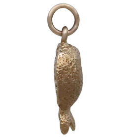 Bronze Pomegranate Charm Side View
