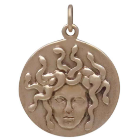 Bronze Medusa Pendant Front View
