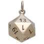 Bronze 10 sided dice back view