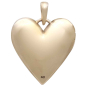 Large Bronze Heart Locket Back View