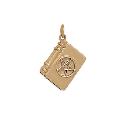 Bronze Magic Spell Book Charm 20x13mm