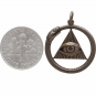 All Seeing Eye and Ouroboros Pendant - Bronze 26x21mm