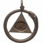 All Seeing Eye and Ouroboros Pendant - Bronze 26x21mm