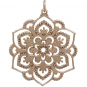Bronze Openwork Lotus Mandala Pendant 37x30mm