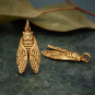 Bronze Cicada Charm 28x11mm