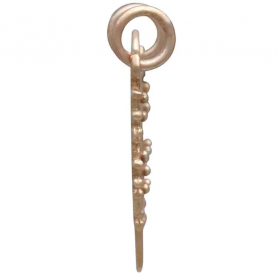 Bronze Half Mandala Festoon Pendant 23x30mm