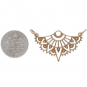 Bronze Half Mandala Festoon Pendant 23x30mm