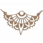 Bronze Half Mandala Festoon Pendant 23x30mm