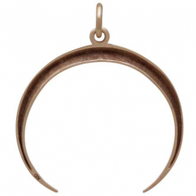 Bronze Medium Inverted Crescent Moon Charm 28x24mm