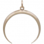 Bronze Medium Inverted Crescent Moon Charm 28x24mm