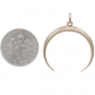 Bronze Medium Inverted Crescent Moon Charm 28x24mm