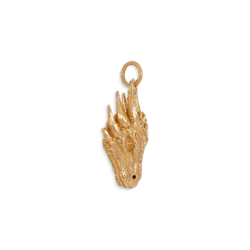 Bronze Dragon Head Charm 25x12mm