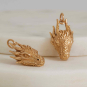 Bronze Dragon Head Charm 25x12mm