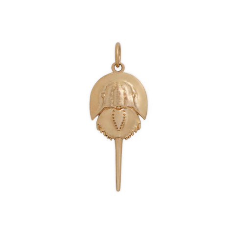 Bronze Horseshoe Crab Charm 31x12mm