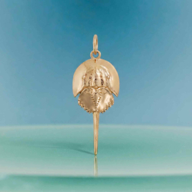 Bronze Horseshoe Crab Charm 31x12mm