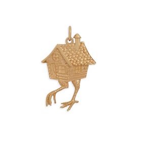 Bronze Baba Yaga House Charm 29x18mm
