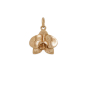 Bronze Small Dimensional Orchid Charm 18x14mm