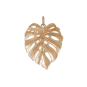 Bronze Dimensional Monstera Leaf Charm 28x20mm