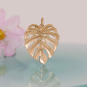 Bronze Dimensional Monstera Leaf Charm