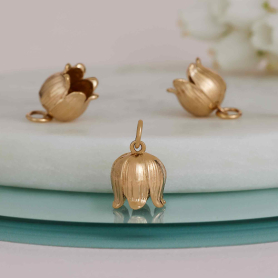 Bronze Dimensional Single lily of the Valley Charm