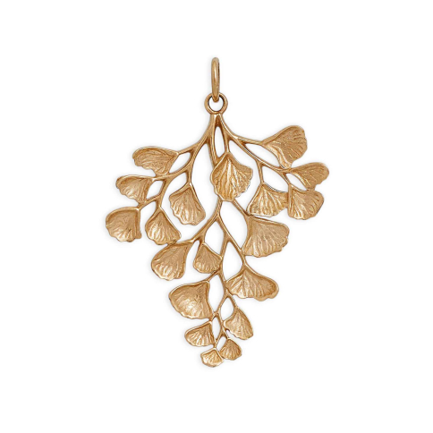 Bronze Maidenhair Fern Charm