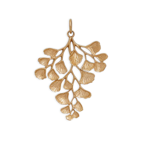Bronze Maidenhair Fern Charm 35x26mm
