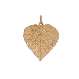 Bronze Aspen Leaf Charm 26x20mm