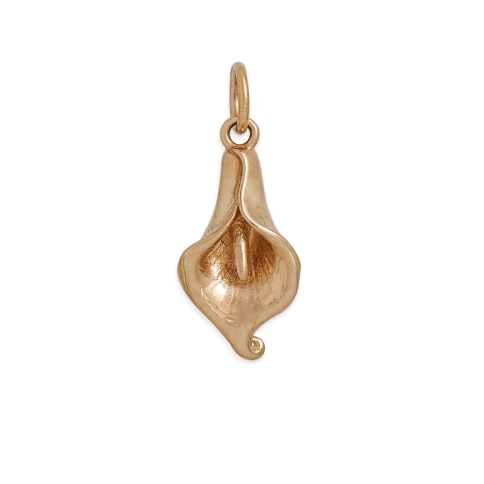 Bronze Calla Lily Charm 22x9mm