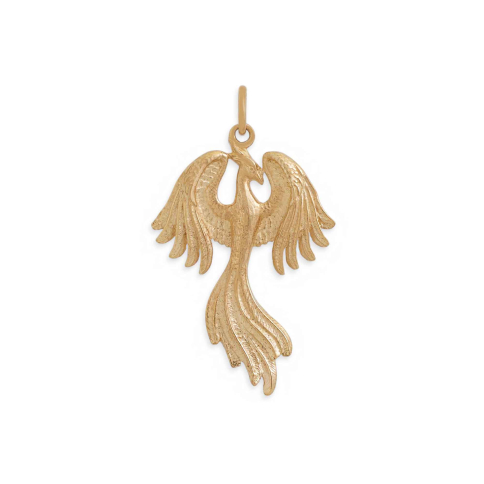 Bronze Phoenix Charm 32x19mm