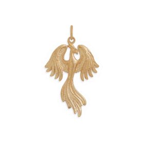 Bronze Phoenix Charm 32x19mm