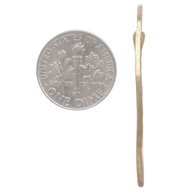 Bronze Hammer Finish Hoop Earrings on Silver Post 40mm with Dime