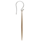 Bronze Long Pod Dangle Earrings Side View