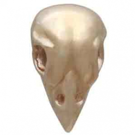 Bronze Sparrow Skull Post Earrings 12x7mm