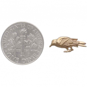 Bronze Raven Post Earrings 7x15mm