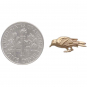 Bronze Raven Post Earrings 7x15mm