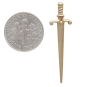 Bronze Large Sword Post Earrings with Dime