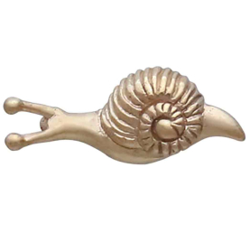 Bronze Tiny Snail Post Earrings Front View
