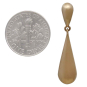 Bronze Mirror Teardrop Post Earrings with Dime