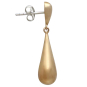 Bronze Mirror Teardrop Post Earrings Side View