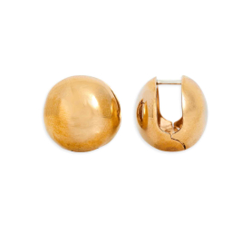 Bronze Sphere Huggies 16x16mm
