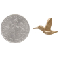 Bronze Hummingbird Post Earrings 9x14mm dime view