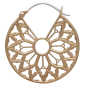 Bronze Cathedral Rose Window Hoop Earrings Side View