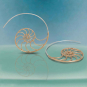 Nautilus Spiral Hoop Earrings 36x44mm