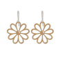 Bronze Large Openwork Daisy Dangle Earrings 34x24mm