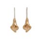 Bronze Calla Lily Hook Earrings 27x9mm