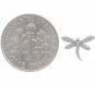 Sterling Silver Dragonfly Solderable Charm 8x10mm