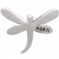 Sterling Silver Dragonfly Solderable Charm 8x10mm