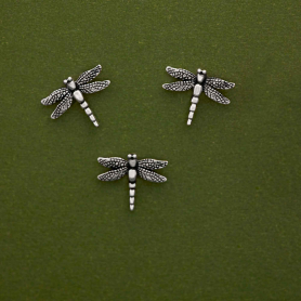 Nina Designs Sterling Silver Dragonfly Solderable Charm 10x12mm