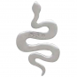 Sterling Silver Smooth Snake Solderable Charm 12x7mm
